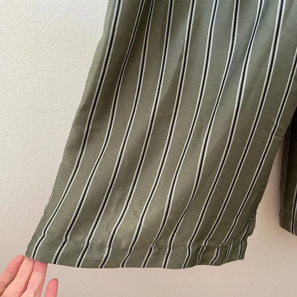 4SI3NNA Striped Green Jumpsuit with a Center Cutout - Picture 5 of 14